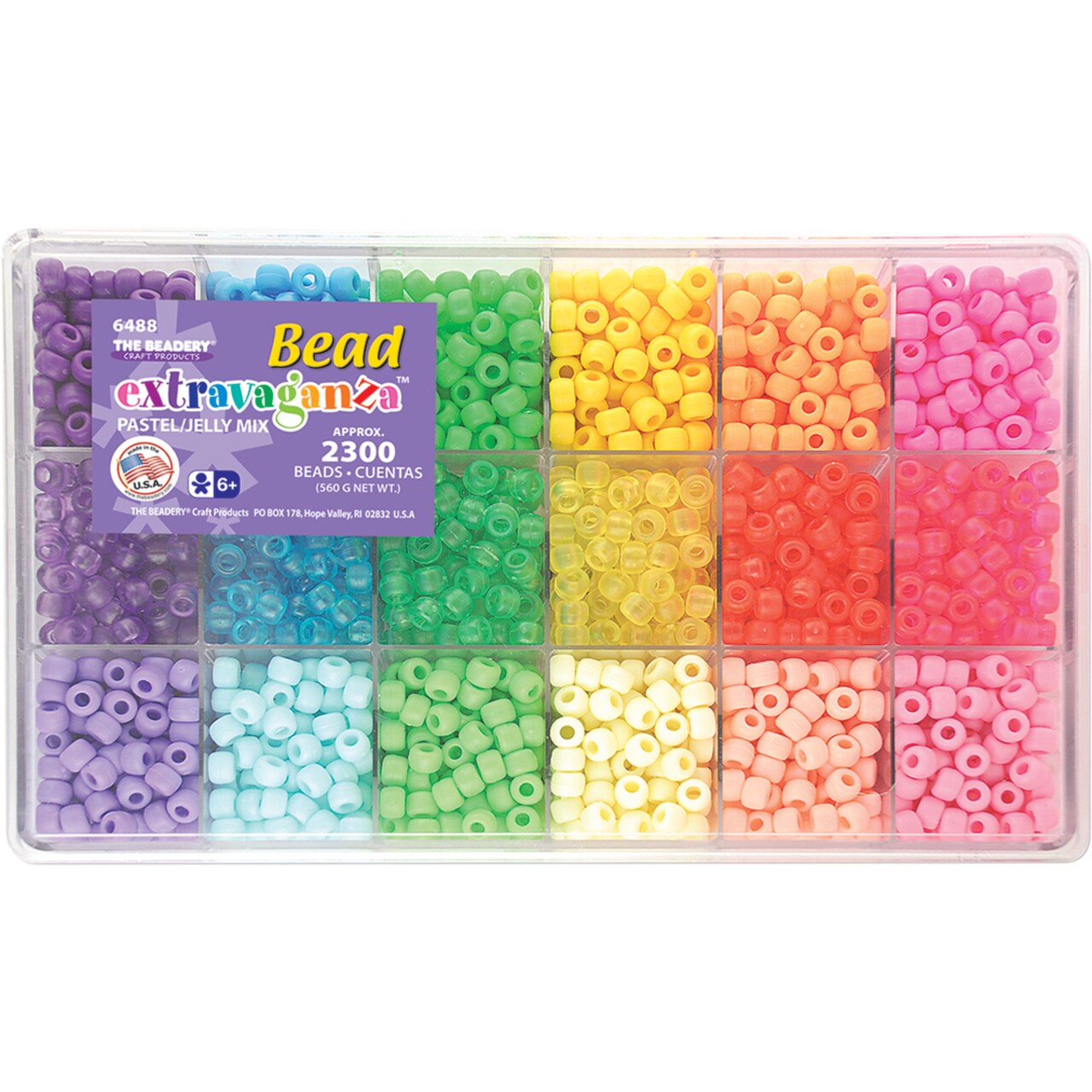 The Beadery Bead Extravaganza Bead Box Kit 19.75Oz-Pastel & Jelly
